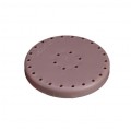 Large Round Magnetic Bur Block - Mauve