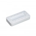 Rectangular Magnetic Bur Block - White