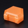 Glitter Deep Dish Retainer Boxes - Amber Orange
